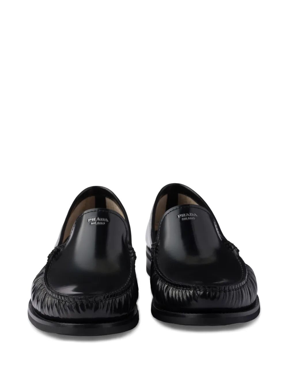 Prada Men Brushed Leather Loafers PRADA