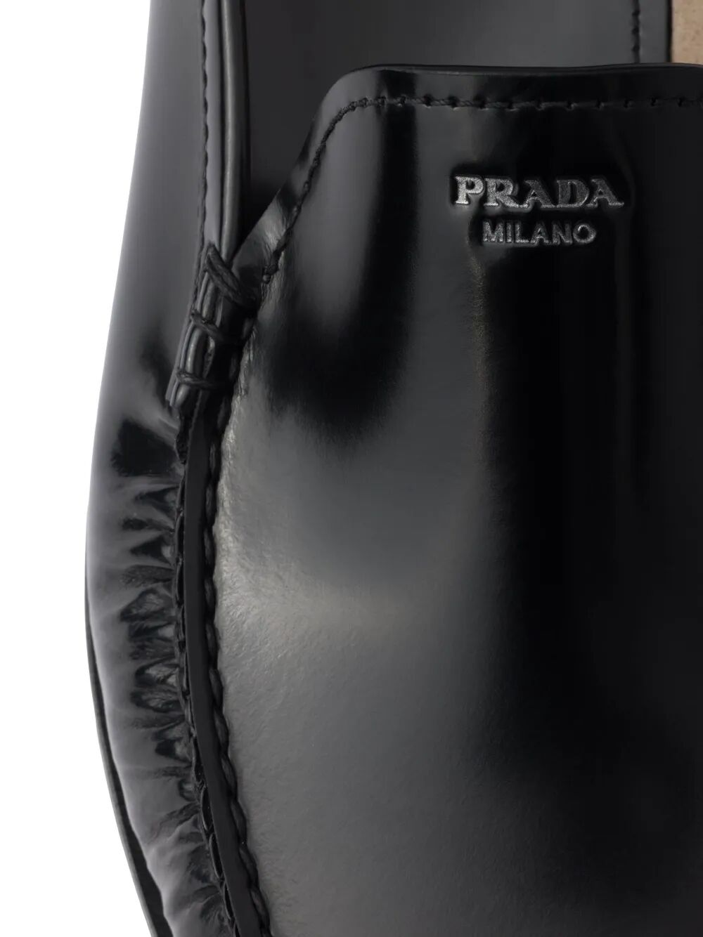 Prada Men Brushed Leather Loafers PRADA