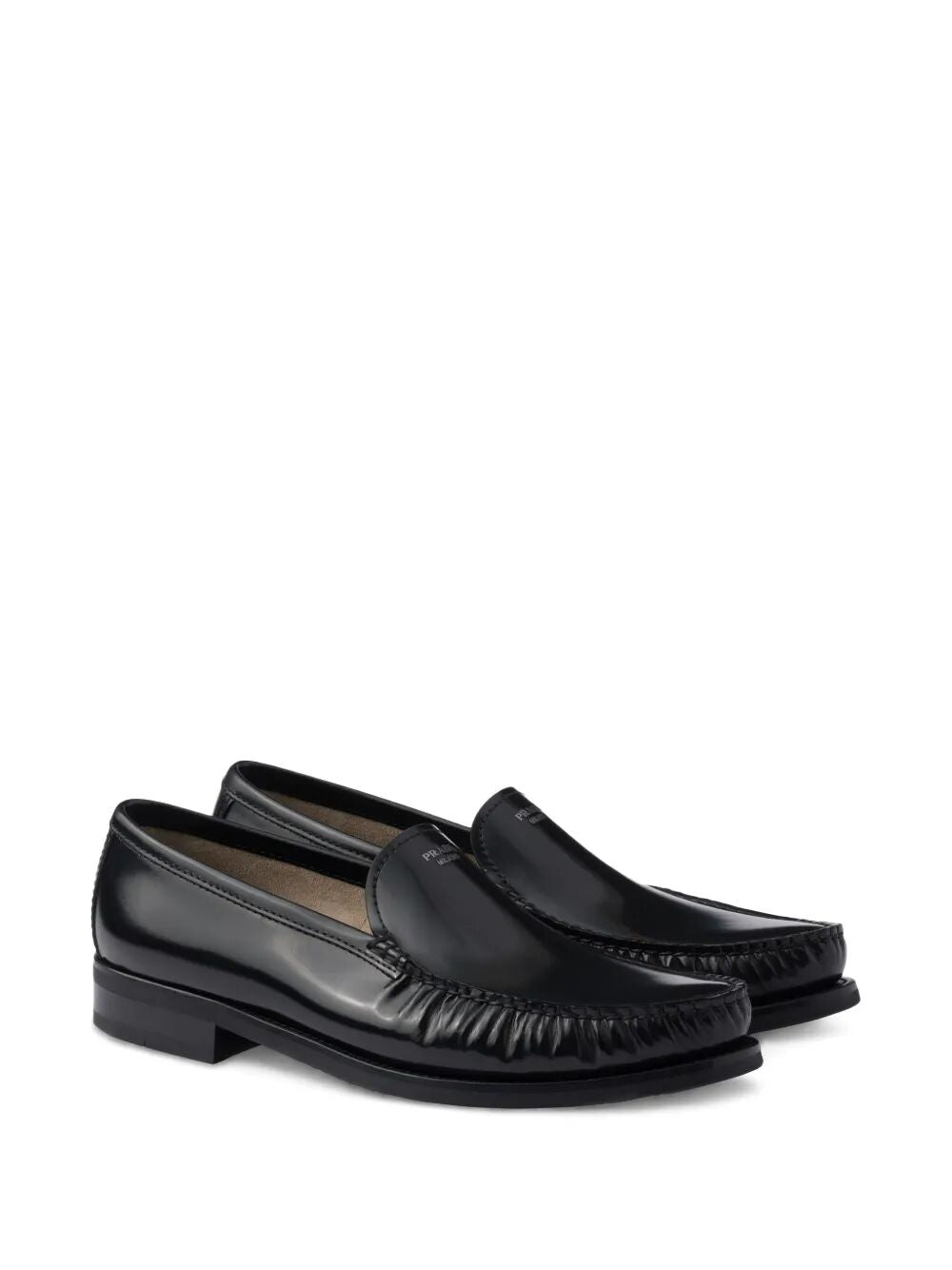 Prada Men Brushed Leather Loafers PRADA