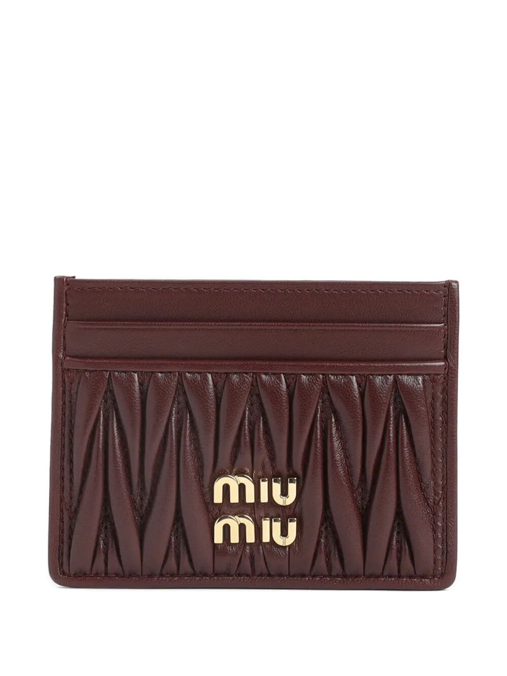 Miu Miu Women Matelassé Nappa Leather Card Holder MIU MIU