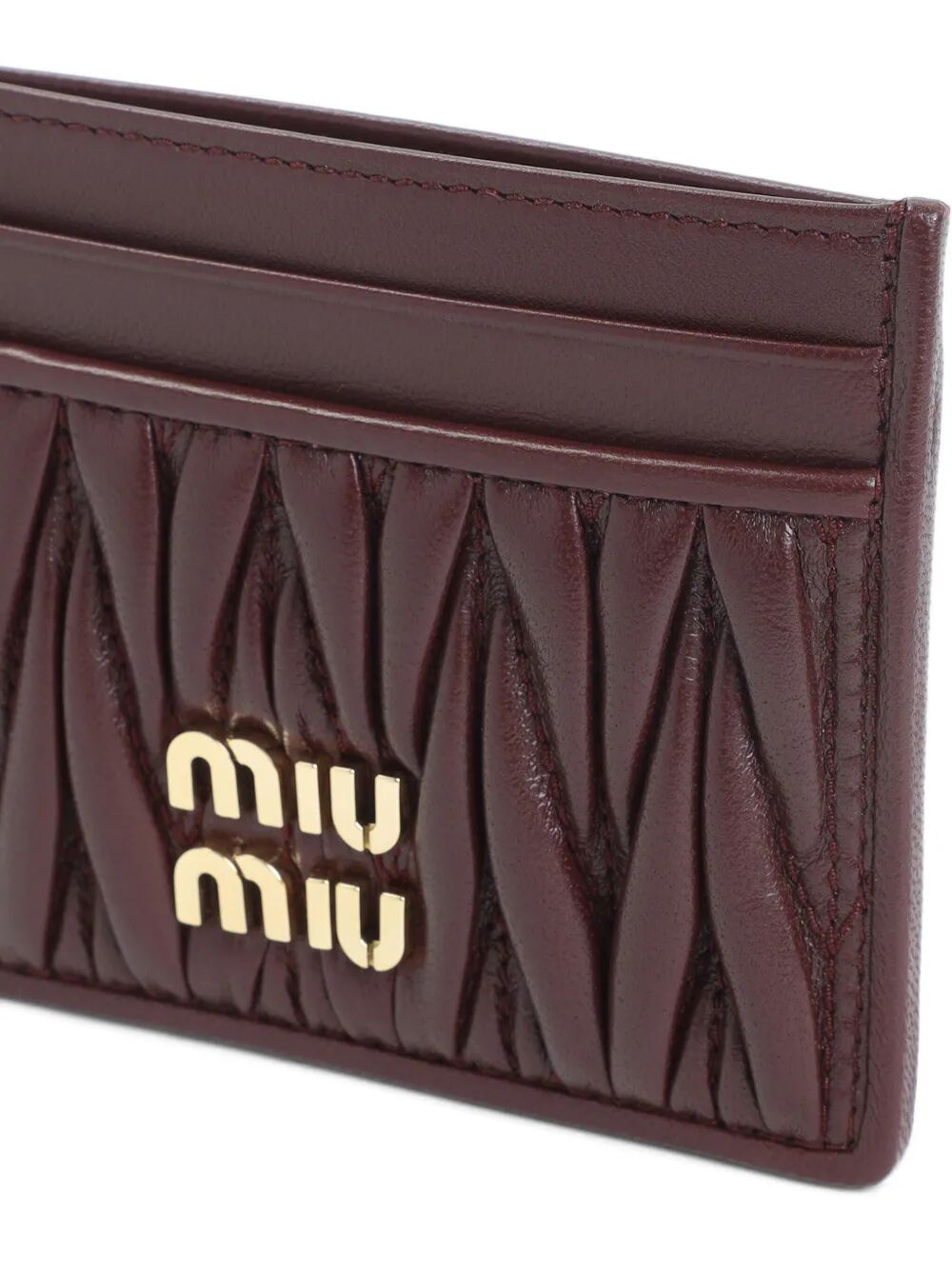 Miu Miu Women Matelassé Nappa Leather Card Holder MIU MIU
