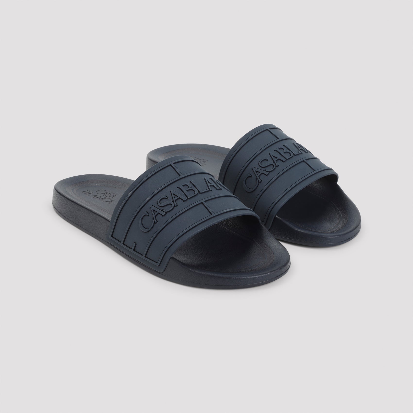 Casablanca Logo Pool Slides Men CASABLANCA