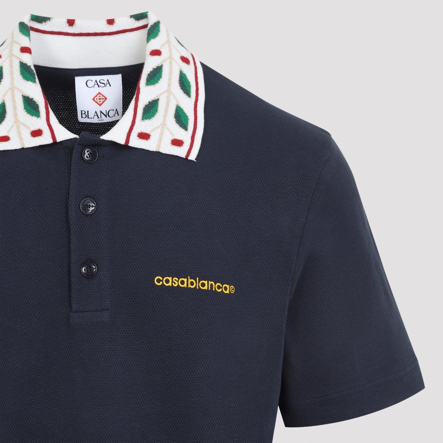 Casablanca Laurel Pique Polo Men CASABLANCA