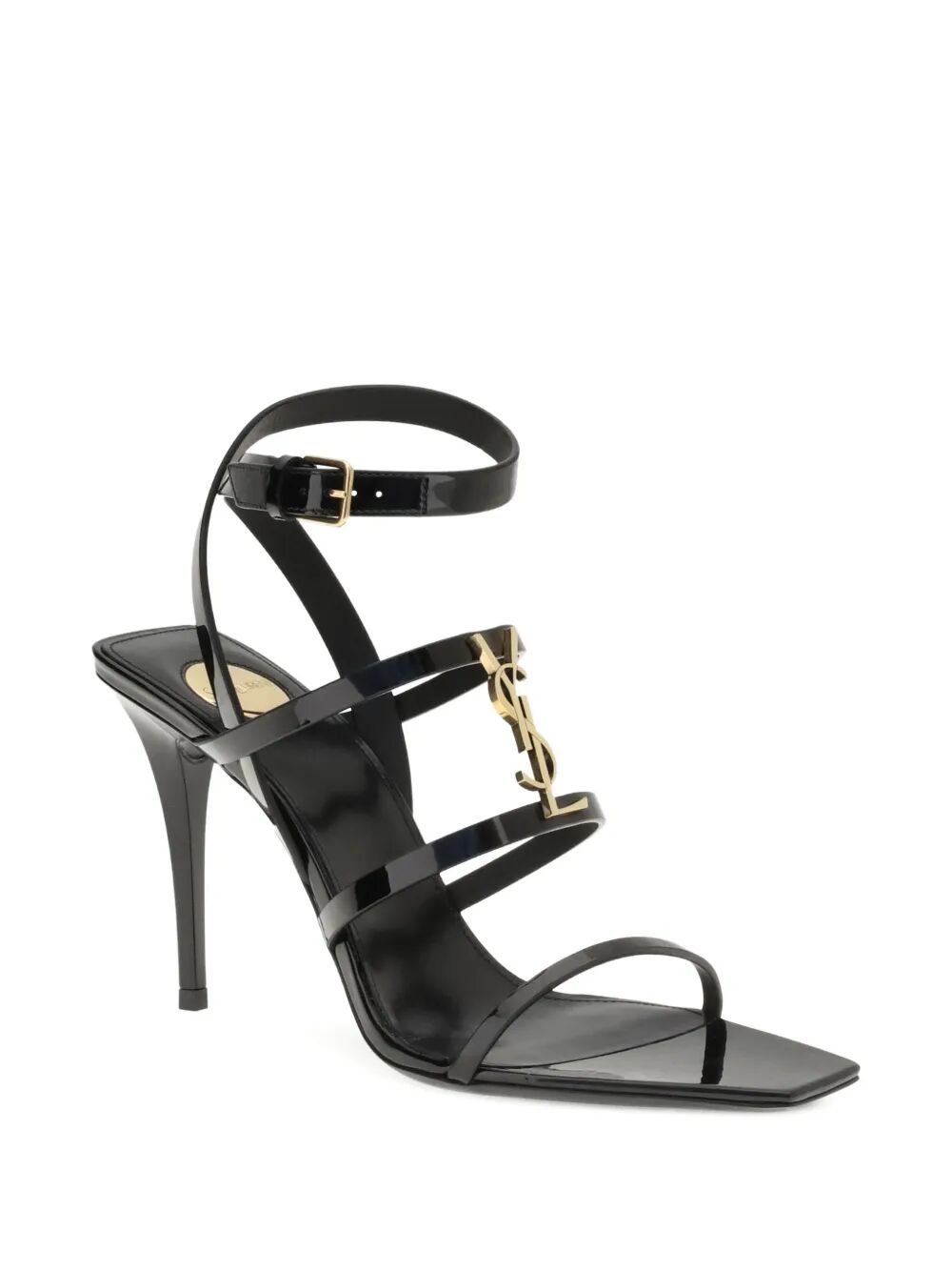 Saint Laurent Women Cassandra Patent Leather Multi-Strap Sandals SAINT LAURENT