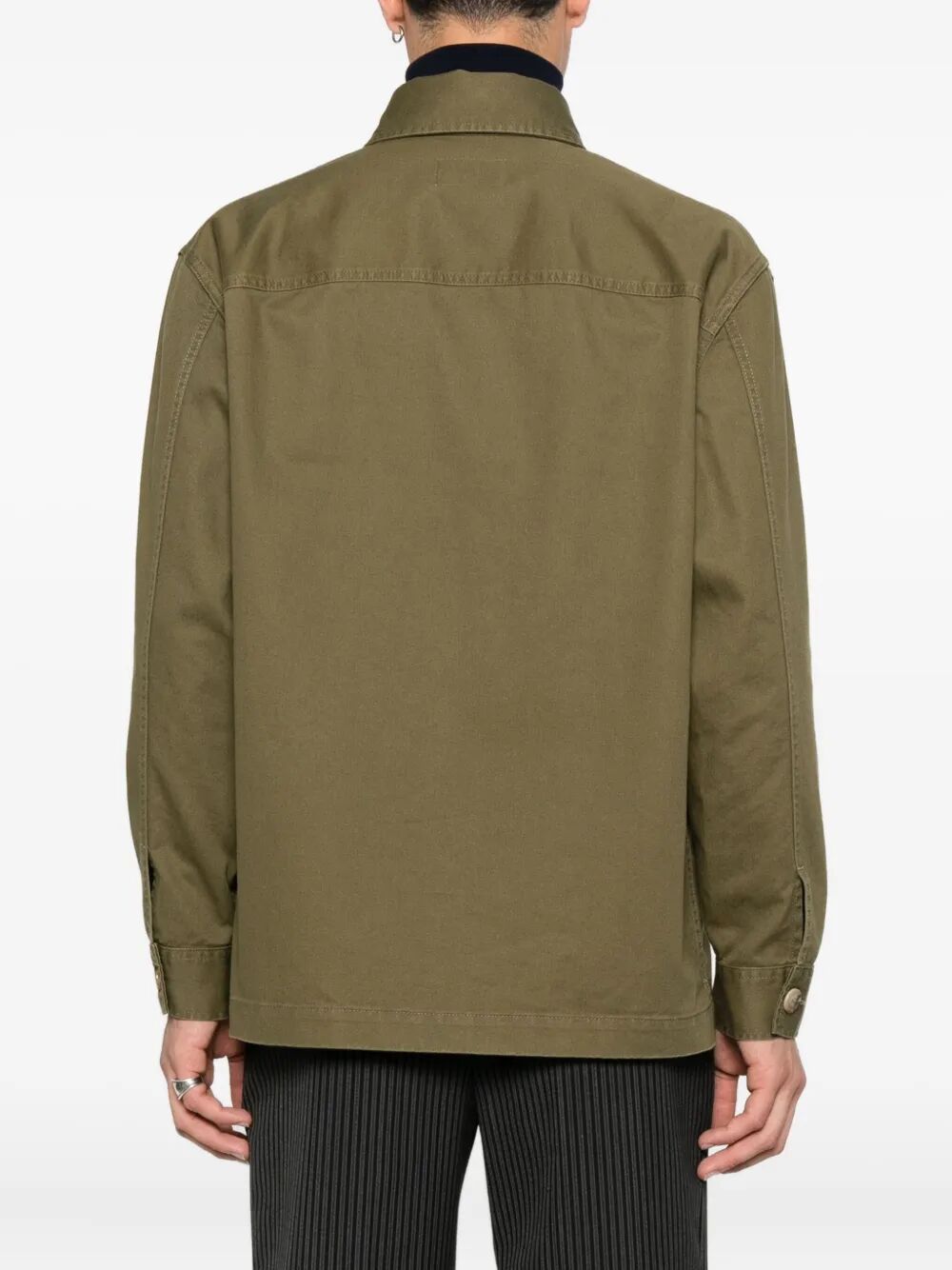 Saint Laurent Men Cassandre Overshirt In Cotton Linen Gabardine SAINT LAURENT