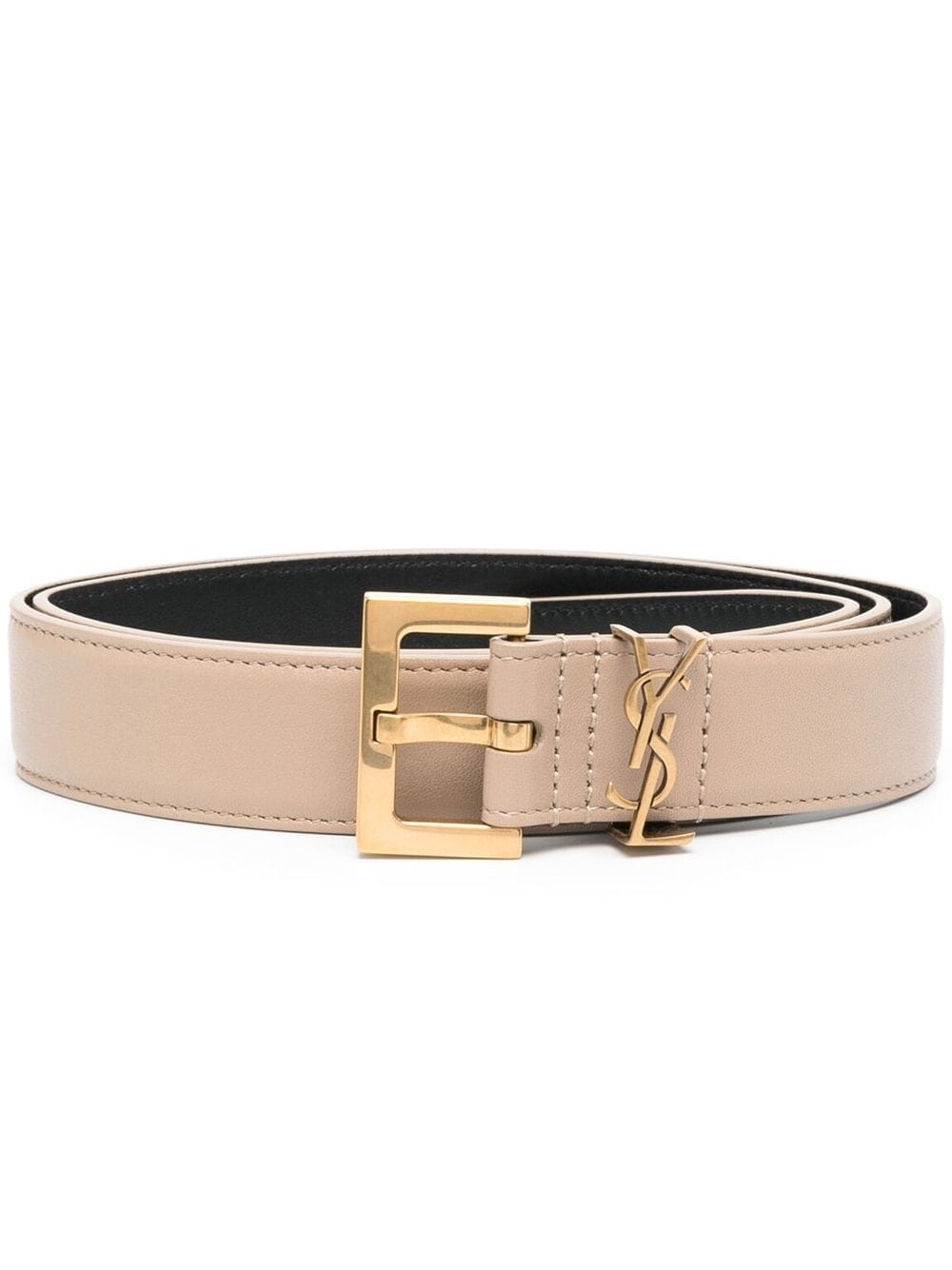 Saint Laurent Women Cassandre Belt With Square Buckle In Smooth Leather SAINT LAURENT