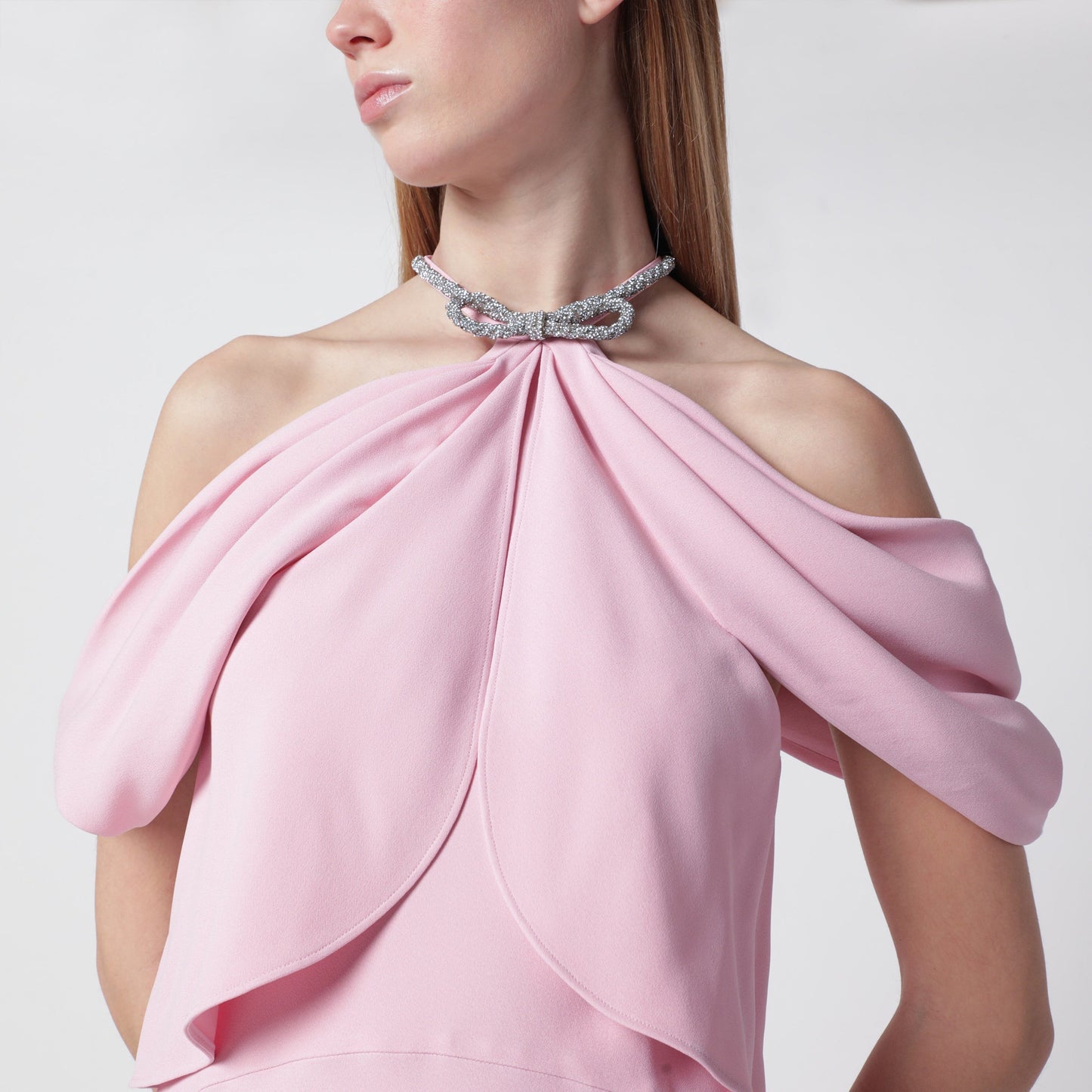 Alberta Ferretti Long Pink Off-Shoulder Dress Women ALBERTA FERRETTI