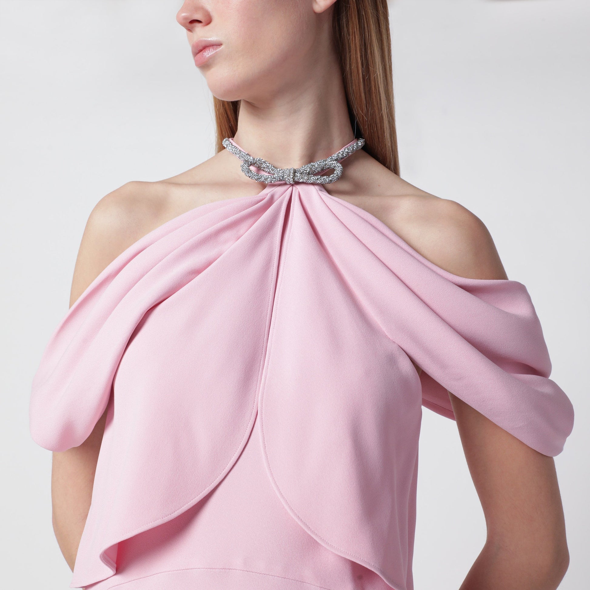 Alberta Ferretti Long Pink Off-Shoulder Dress Women ALBERTA FERRETTI