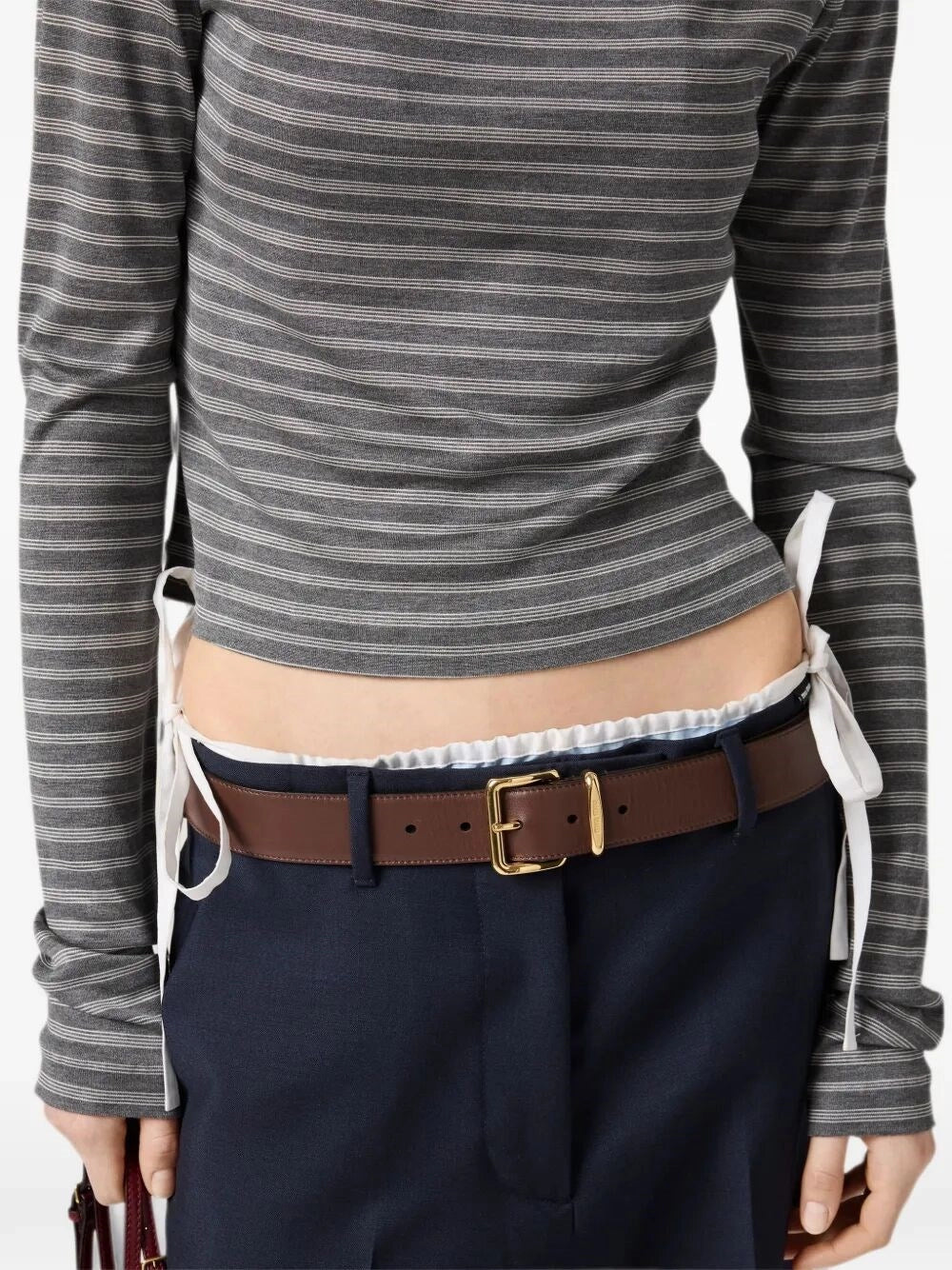 Miu Miu Women Striped T-Shirt MIU MIU