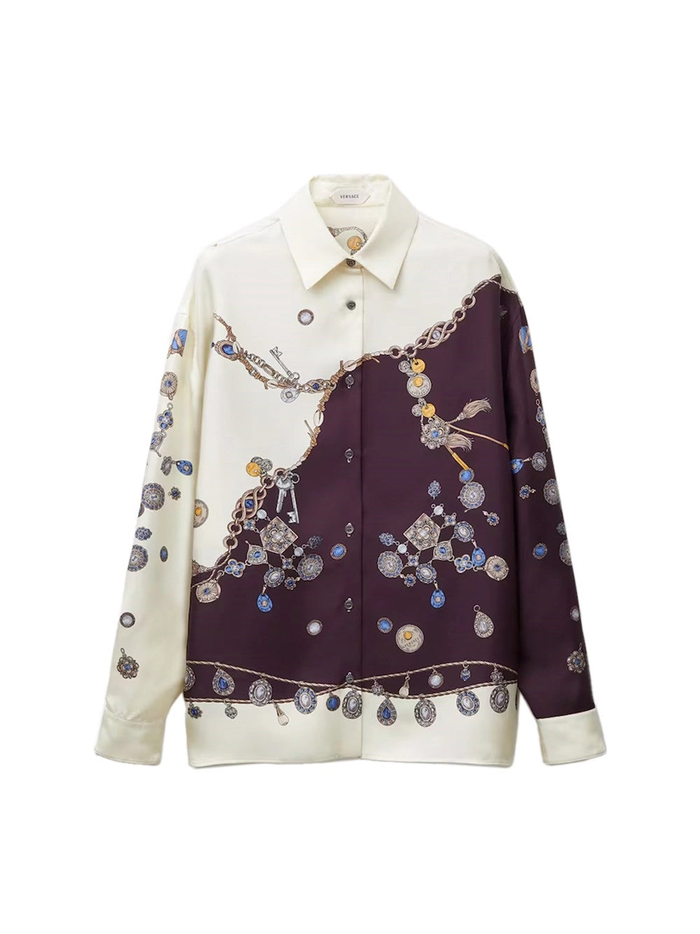 Versace Women Silk Twill Print Shirt VERSACE