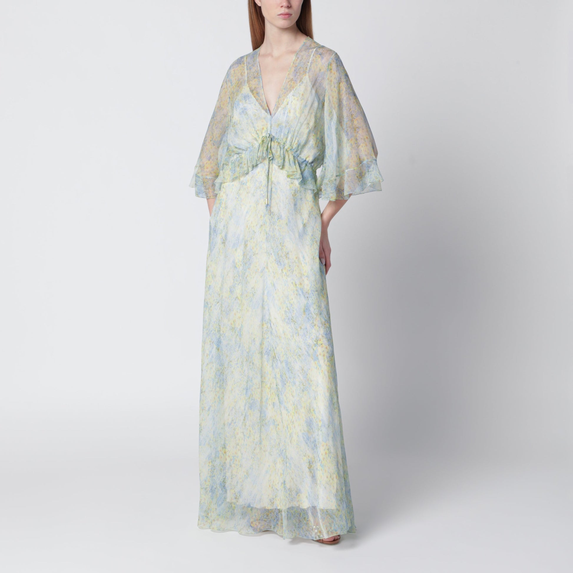 Alberta Ferretti Long Dress With Floral Pattern Women ALBERTA FERRETTI
