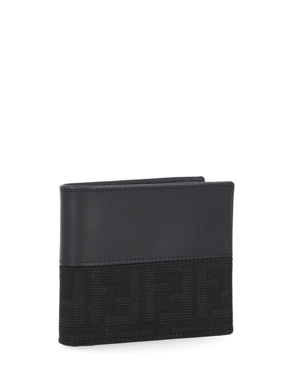 Fendi Men Leather Bi-Fold Wallet With Ff Motif FENDI
