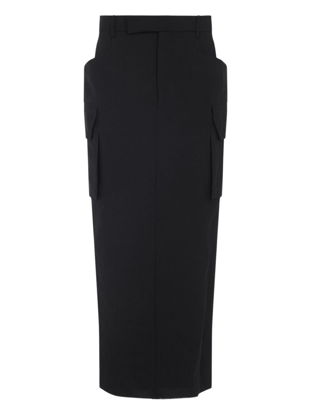 Rick Owens Women Firebanks Wool Midi Skirt RICK OWENS