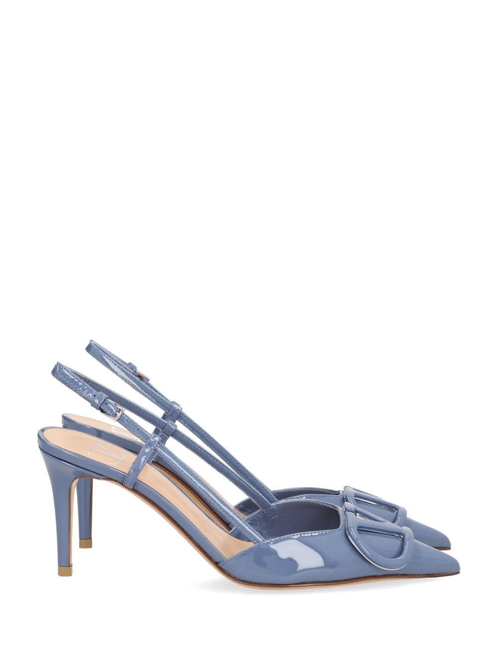 Valentino Garavani Women Vlogo Signature Patent Leather Slingback Pumps VALENTINO GARAVANI