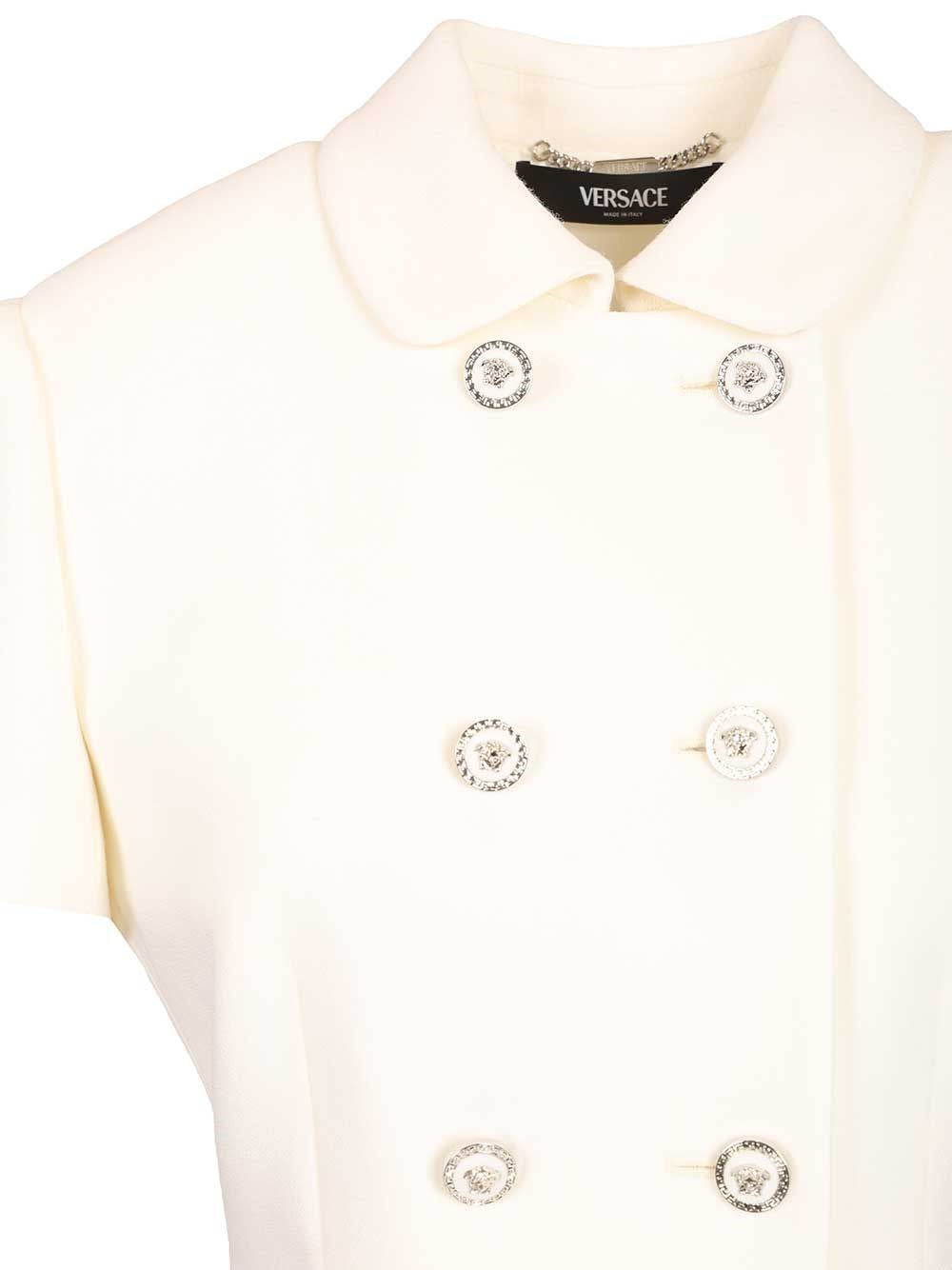 Versace Women Fitted Jacket In Double Wool Crêpe VERSACE
