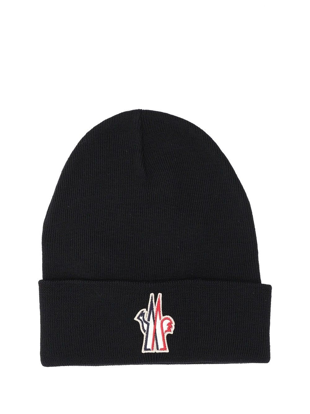 Moncler Grenoble Men Logo-Branded Wool Beanie MONCLER GRENOBLE