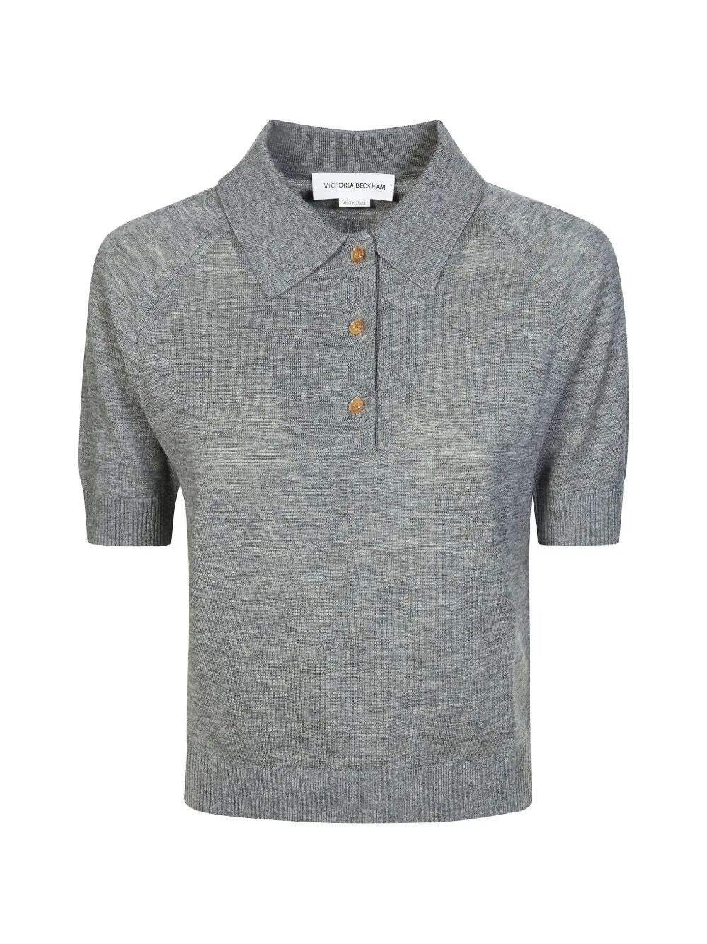 Victoria Beckham Women Lightweight Fine Guage Knitted Polo Top VICTORIA BECKHAM