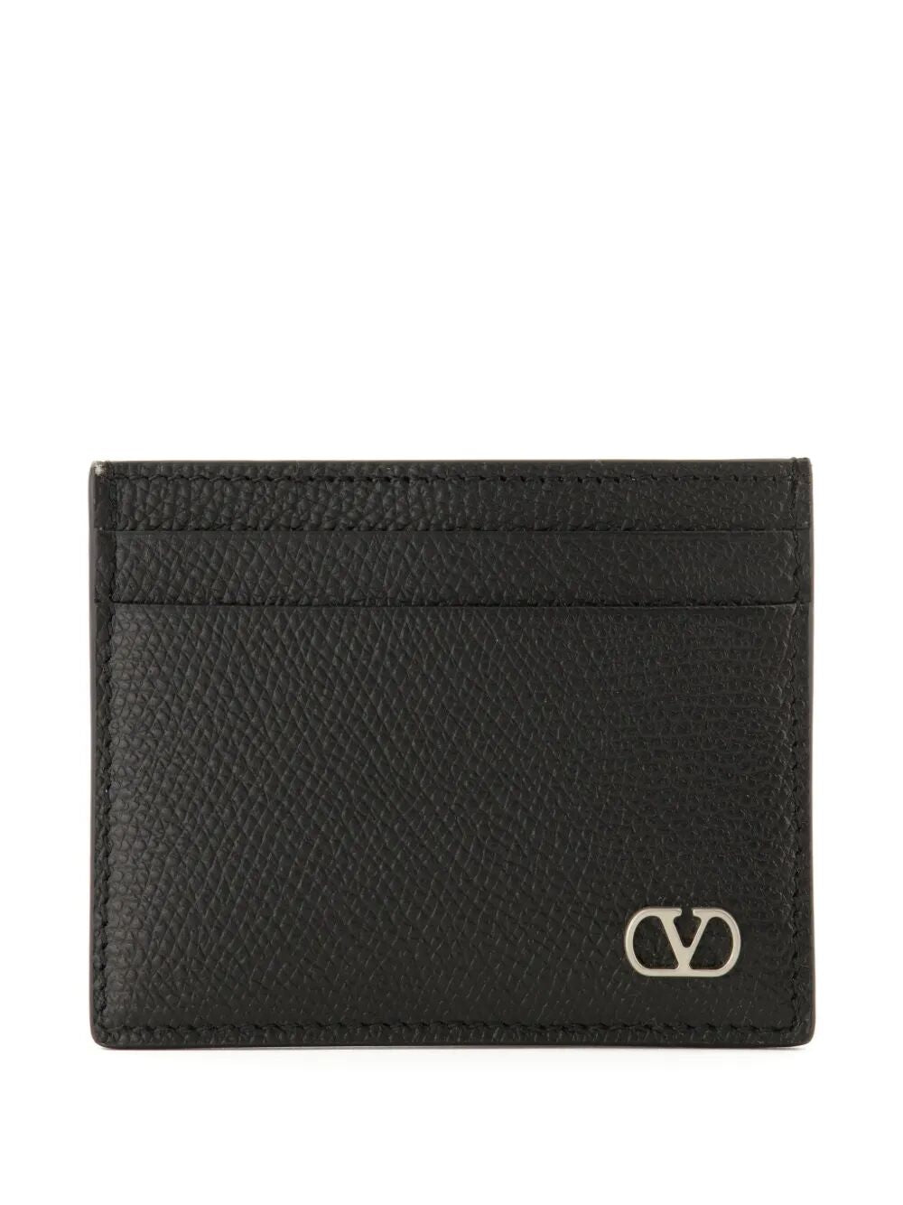 Valentino Garavani Men Vlogo Signature Garnet Calfskin Card Holder