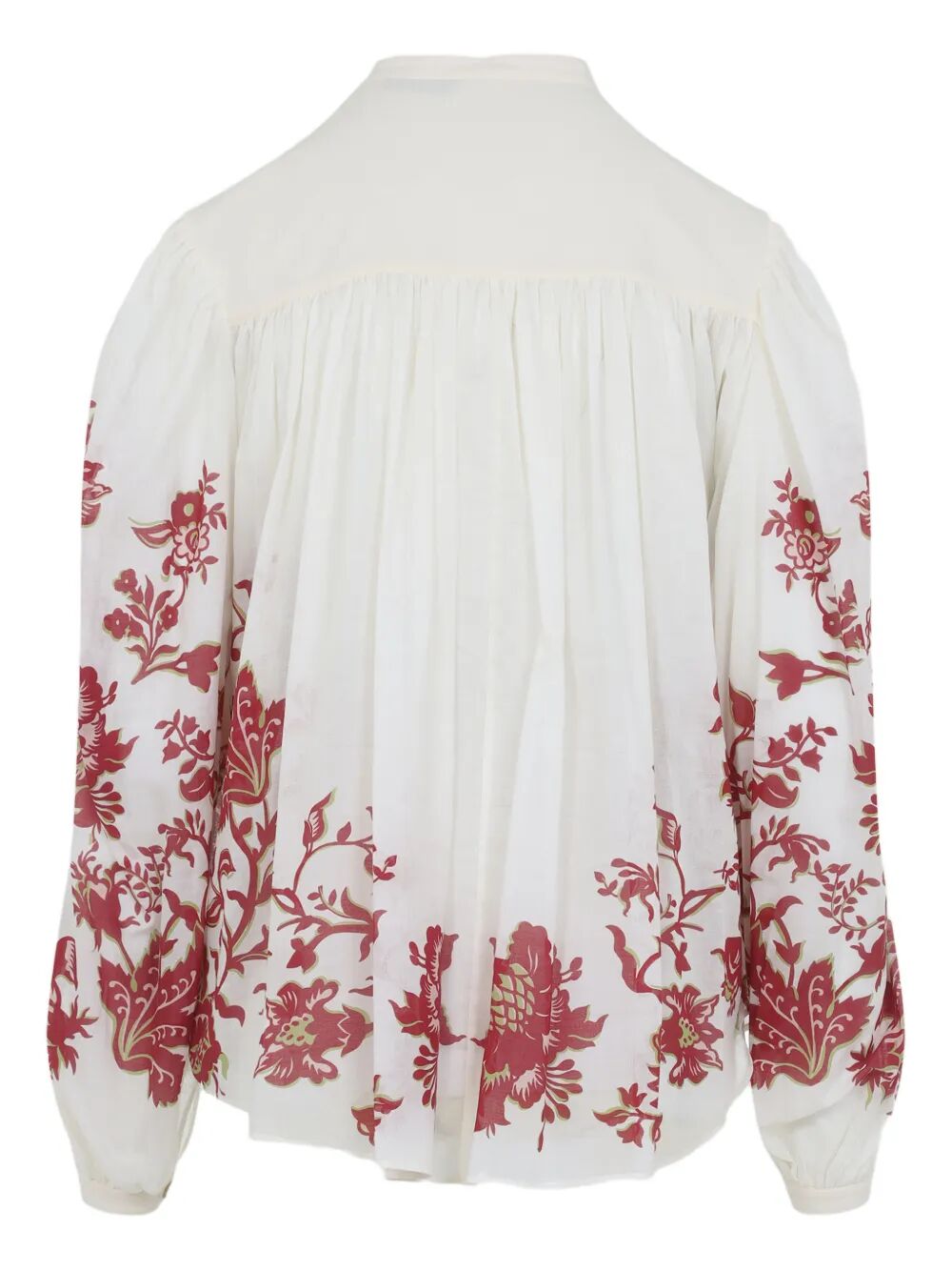 Etro Women Flower-Print Pleated Cotton Blouse