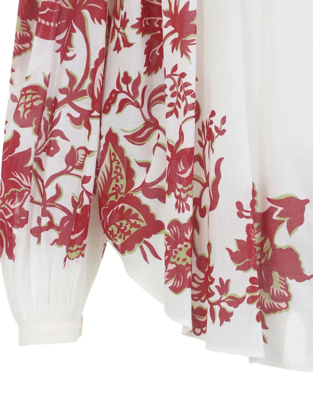 Etro Women Flower-Print Pleated Cotton Blouse