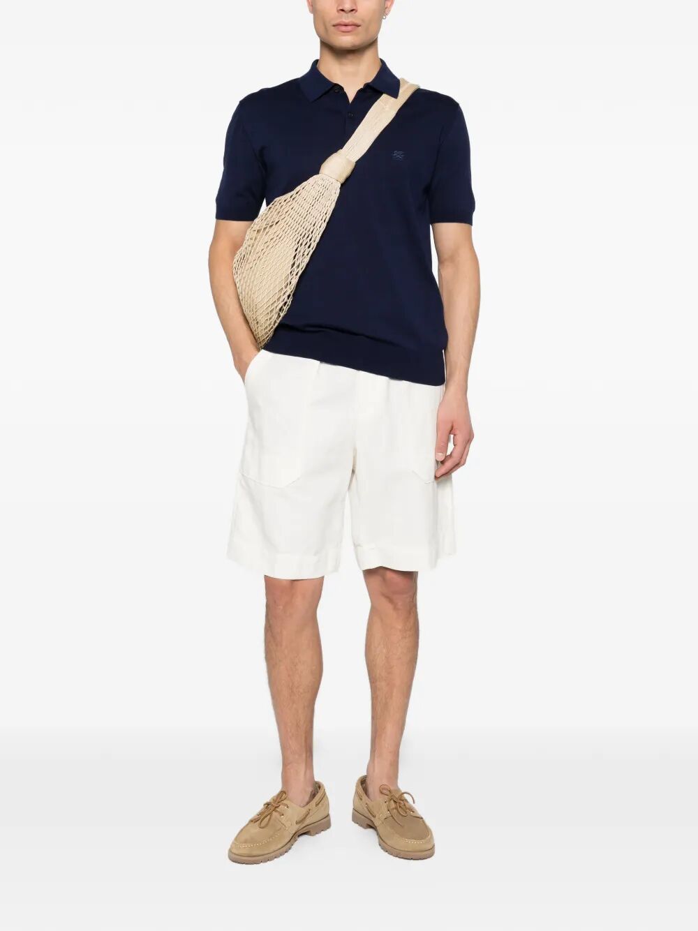 Etro Men Knitted Cotton Polo Shirt