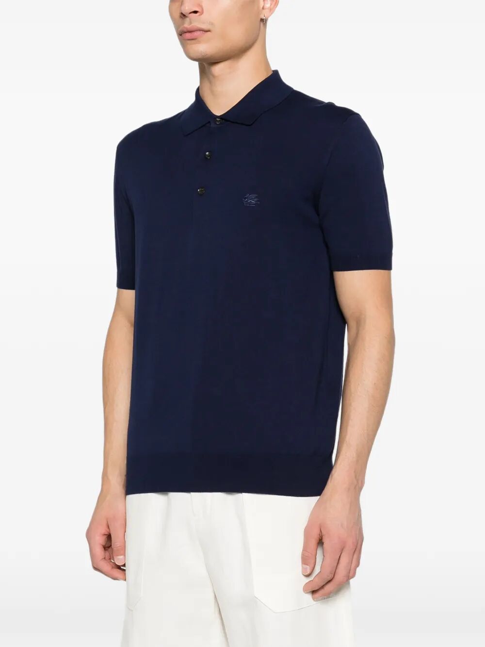Etro Men Knitted Cotton Polo Shirt