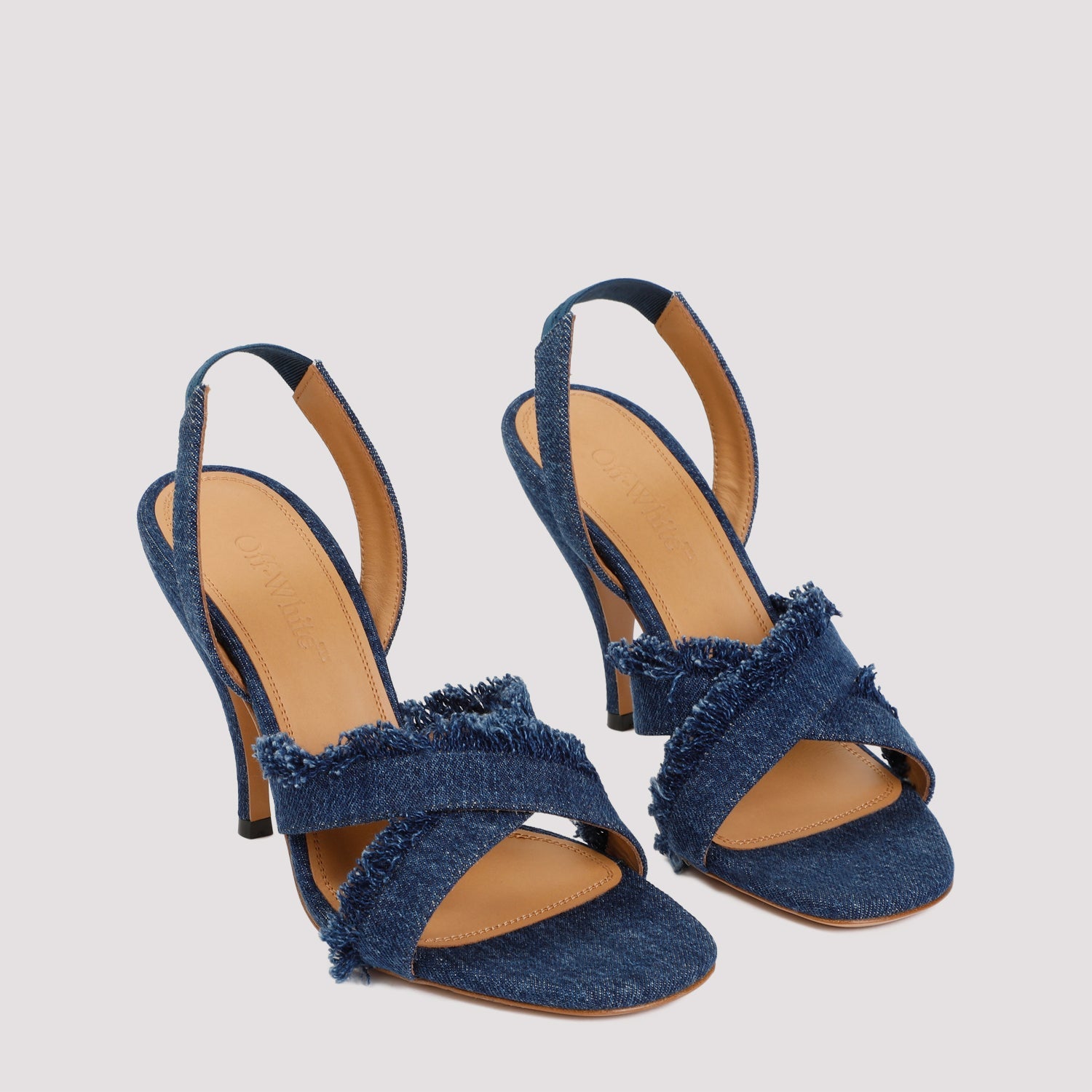 Off White Curvy Heel Denim Sandal Women OFF-WHITE