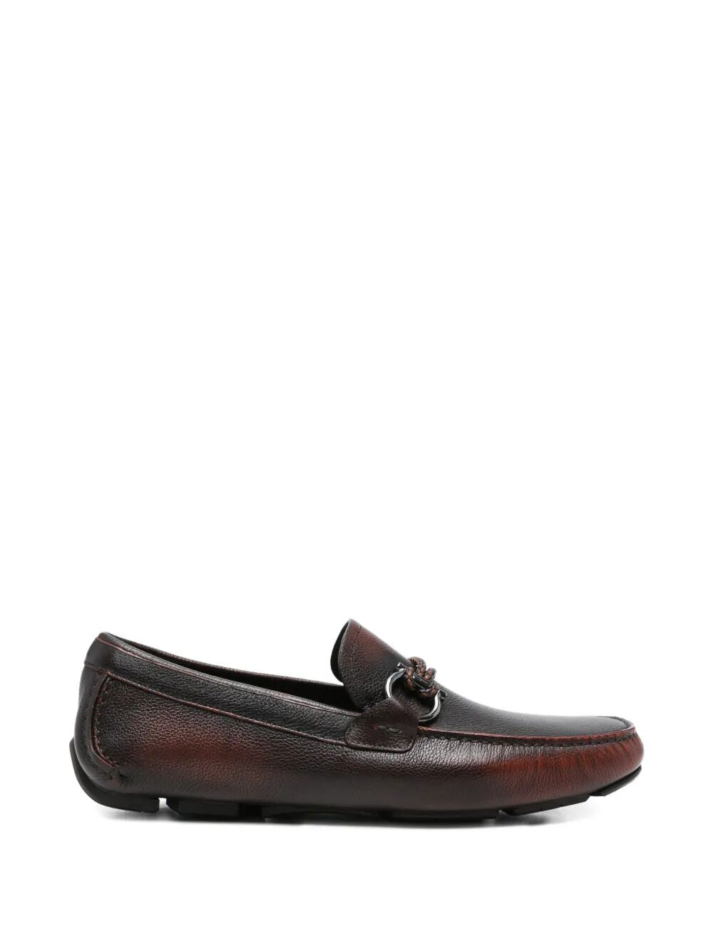 Ferragamo Men Front4 Sfumato Leather Driver Loafers FERRAGAMO