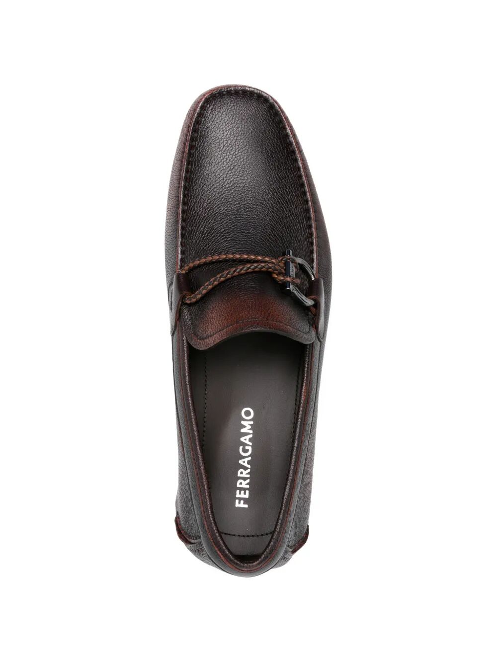 Ferragamo Men Front4 Sfumato Leather Driver Loafers FERRAGAMO