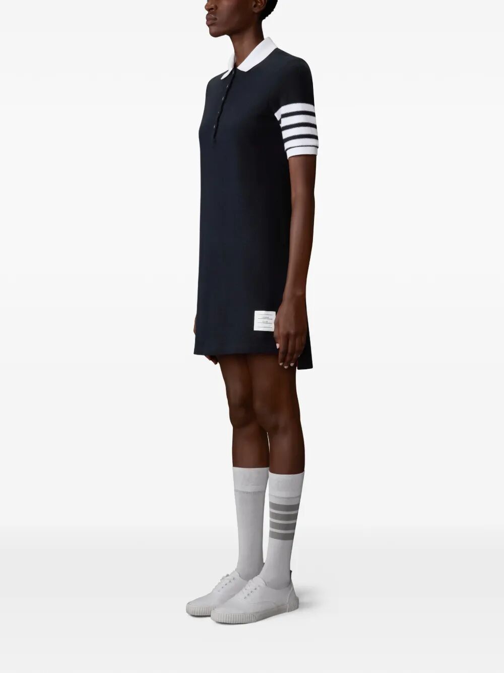 Thom Browne Women 4-Bar Cotton Piqué Polo Dress THOM BROWNE