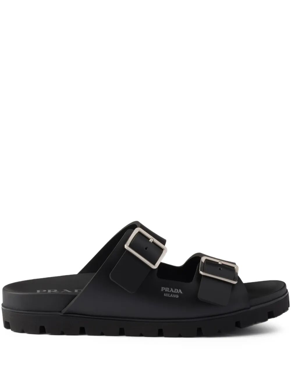Prada Men Double-Strap Buckle Sandals PRADA
