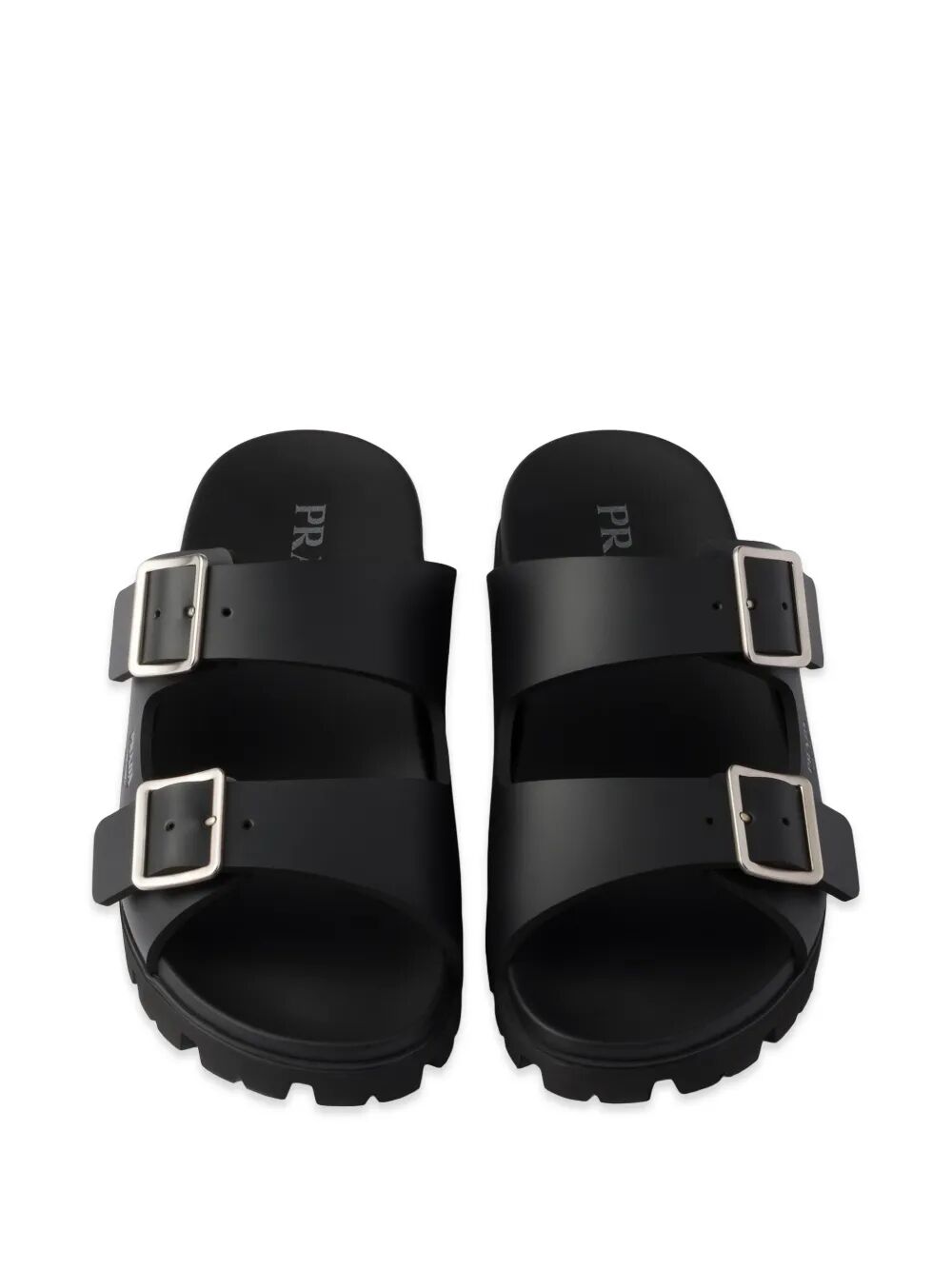 Prada Men Double-Strap Buckle Sandals PRADA