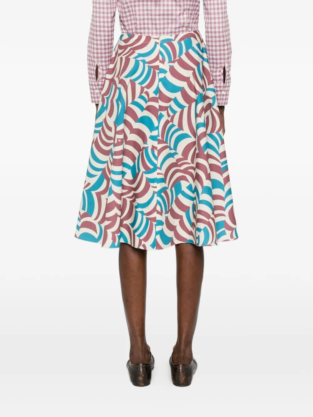 Marni Women Printed Cotton Midi Skirt MARNI