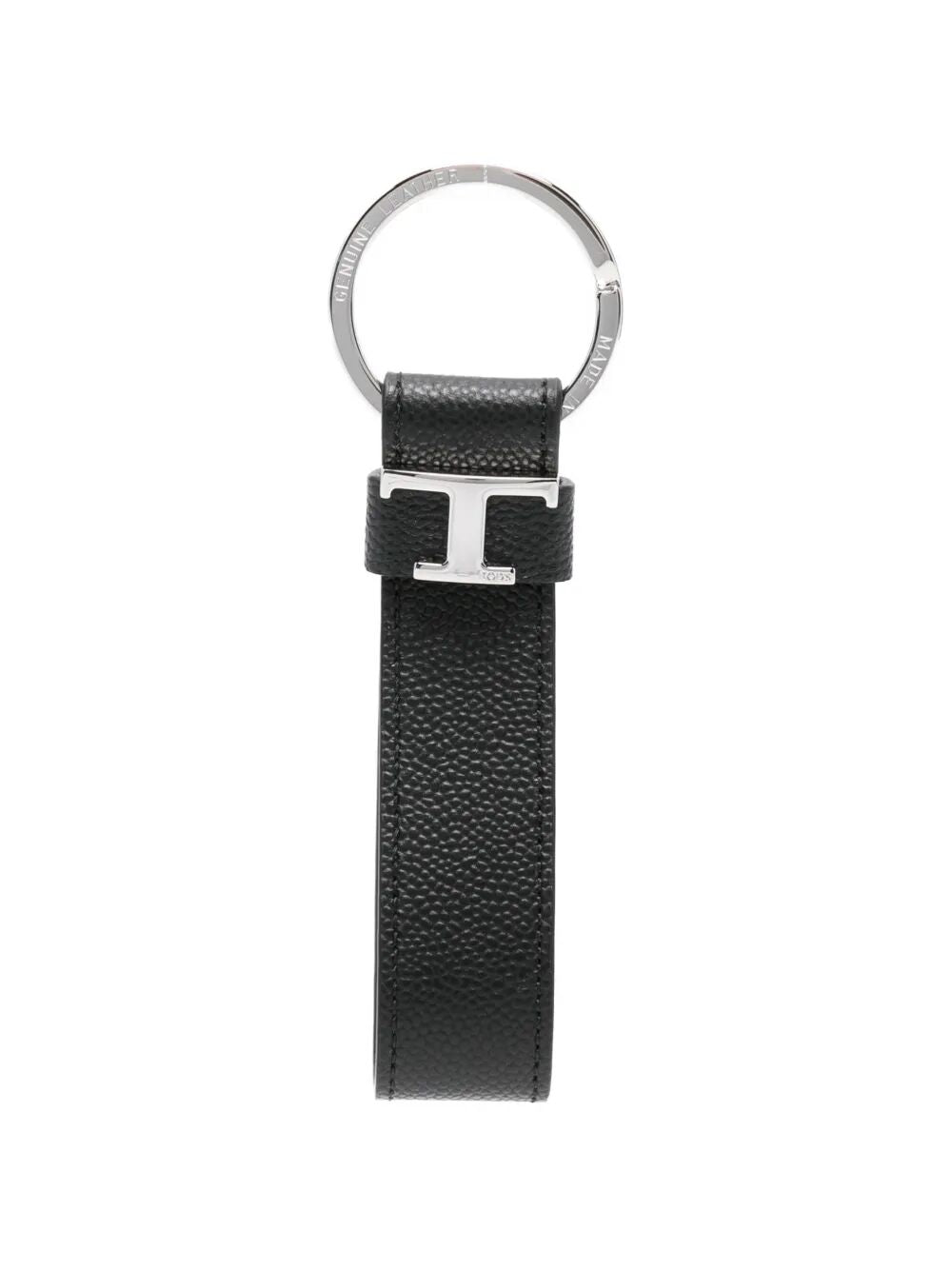 Tod's Men Leather Key Holder With Metal T Timeless Logo TOD'S
