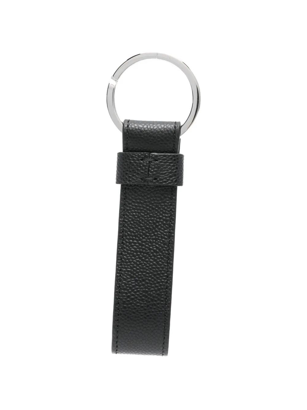 Tod's Men Leather Key Holder With Metal T Timeless Logo TOD'S