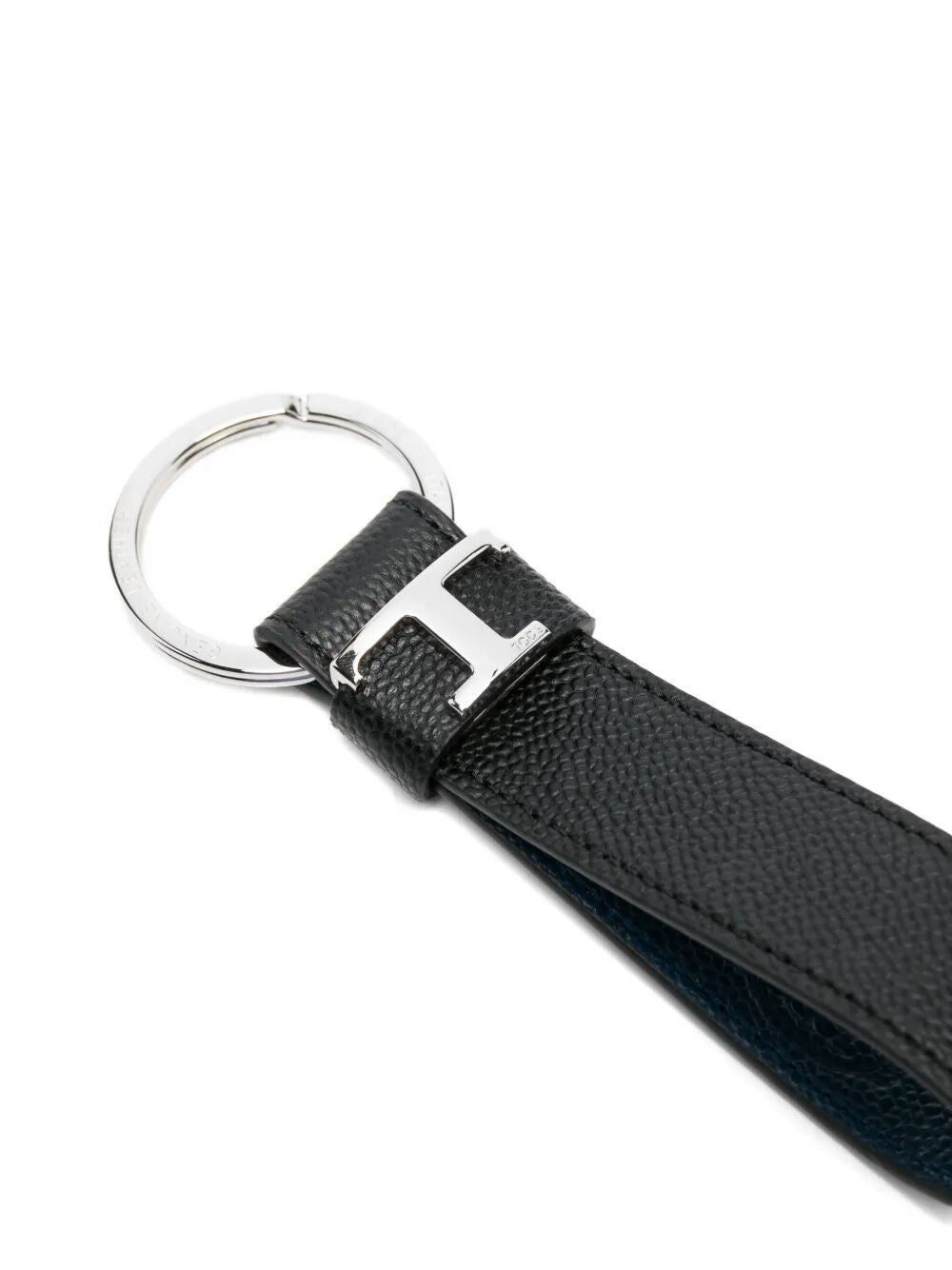 Tod's Men Leather Key Holder With Metal T Timeless Logo TOD'S