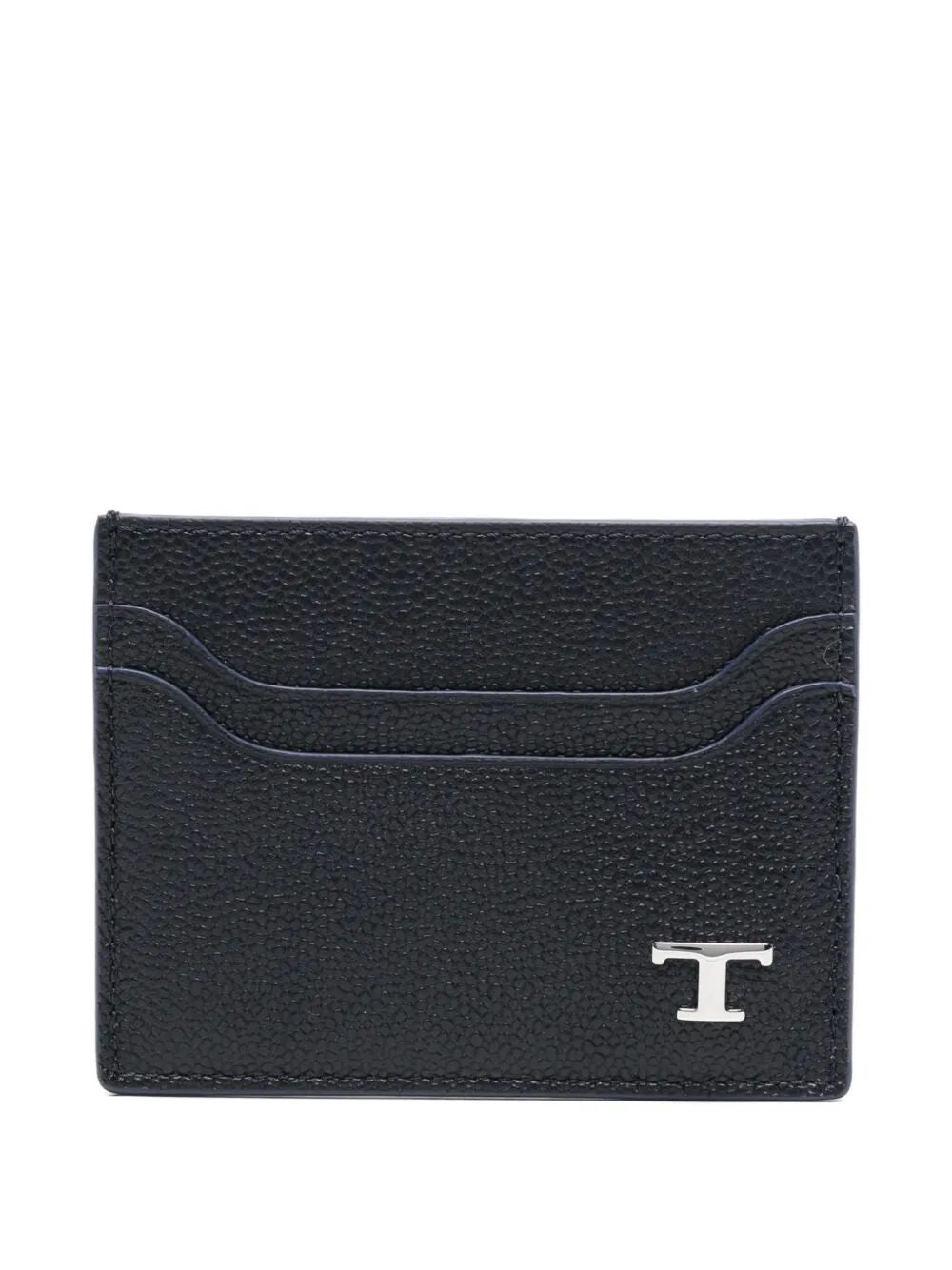 Tod's Men Grained Leather Cardholder With Metal T Timeless Logo TOD'S