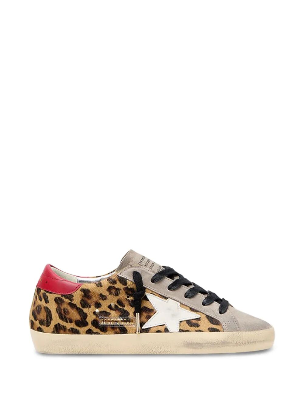 Golden Goose Women Super-Star Leopard Horsy Sneakers With Leather Star And Heel Tab GOLDEN GOOSE
