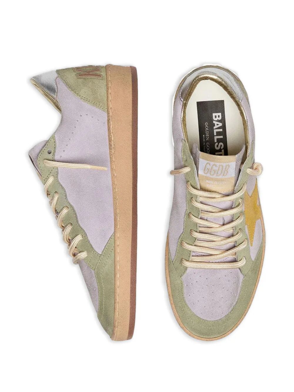 Golden Goose Women Ball Star Suede Sneakers With Laminated Leather Heel Tab GOLDEN GOOSE