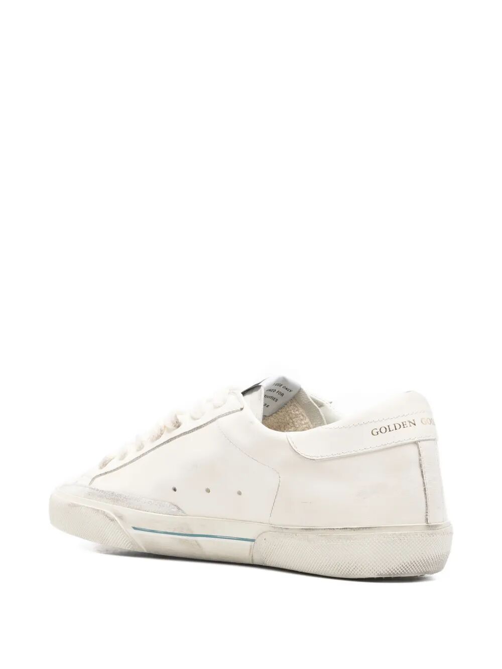 Golden Goose Men Super-Star Nappa Leather Sneakers With Laminated Leather Star GOLDEN GOOSE