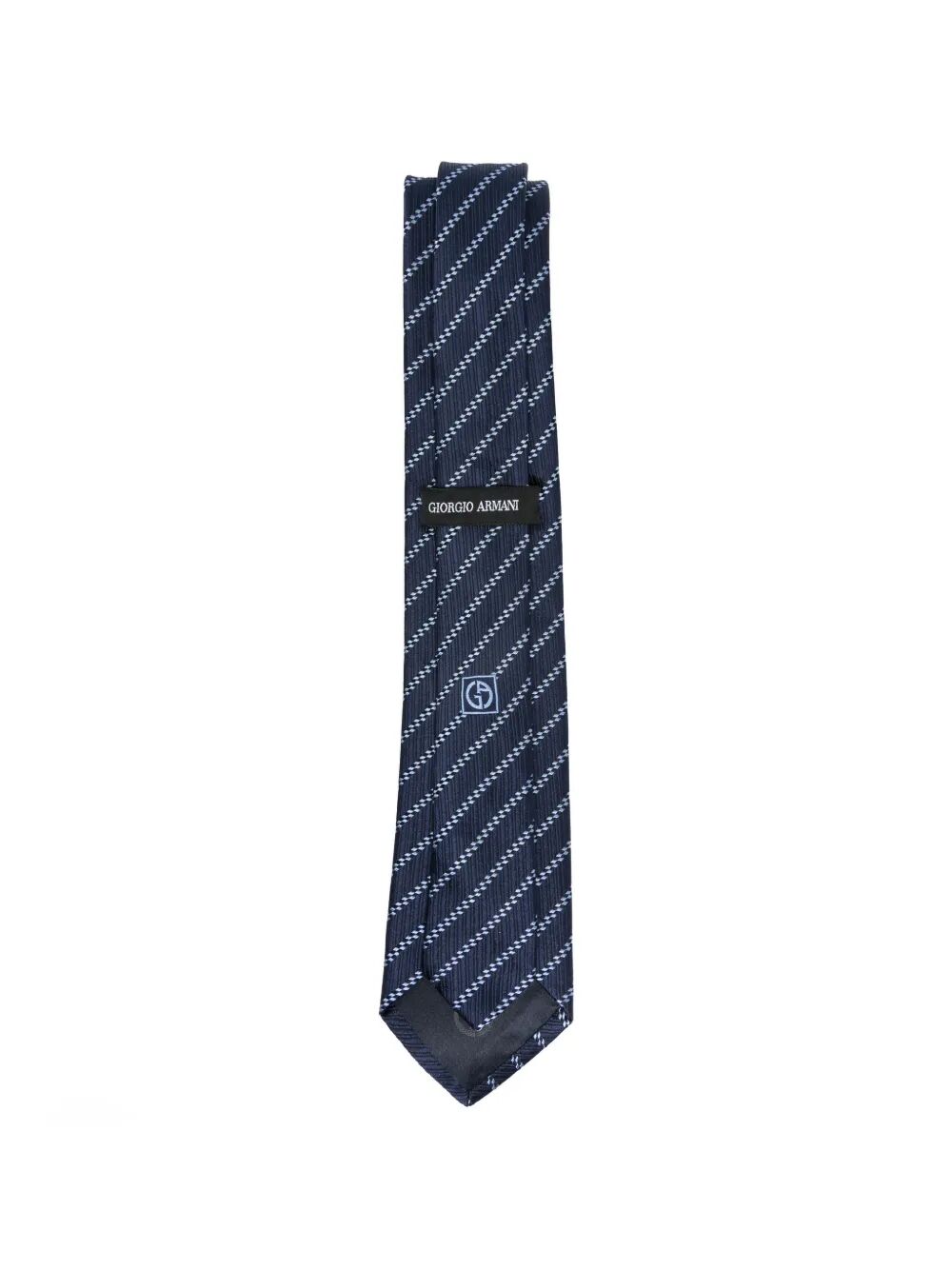 Giorgio Armani Men Pure Silk Tie With Diagonal Jacquard Stripes GIORGIO ARMANI