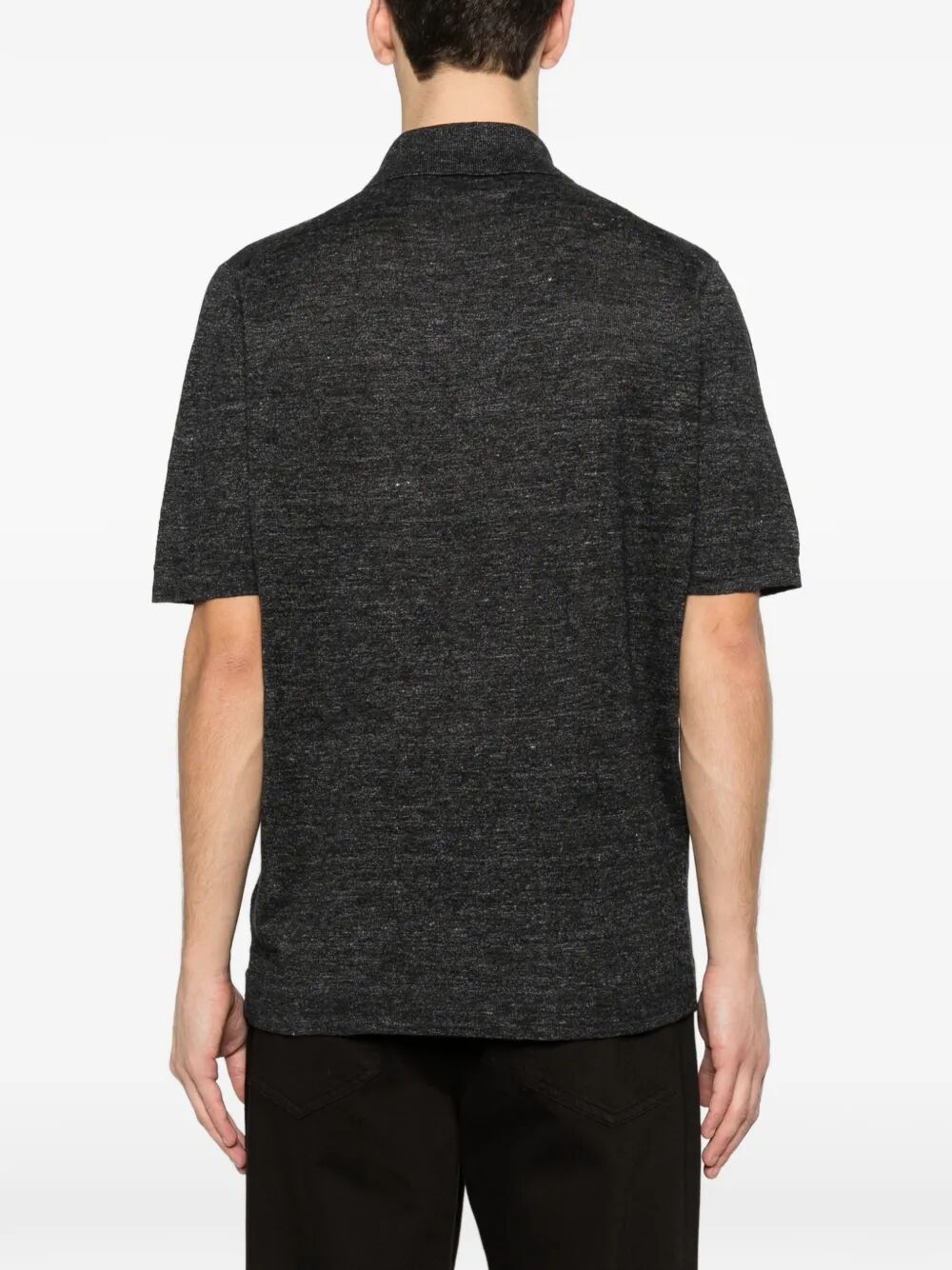 Brunello Cucinelli Men Linen And Cotton Knit Polo BRUNELLO CUCINELLI
