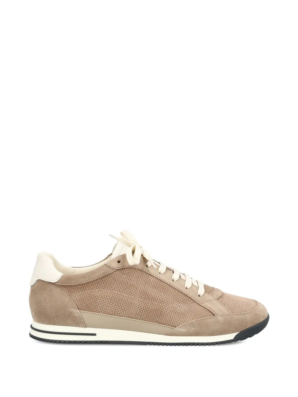 Brunello Cucinelli Men Suede Sneakers With Leather Inserts BRUNELLO CUCINELLI
