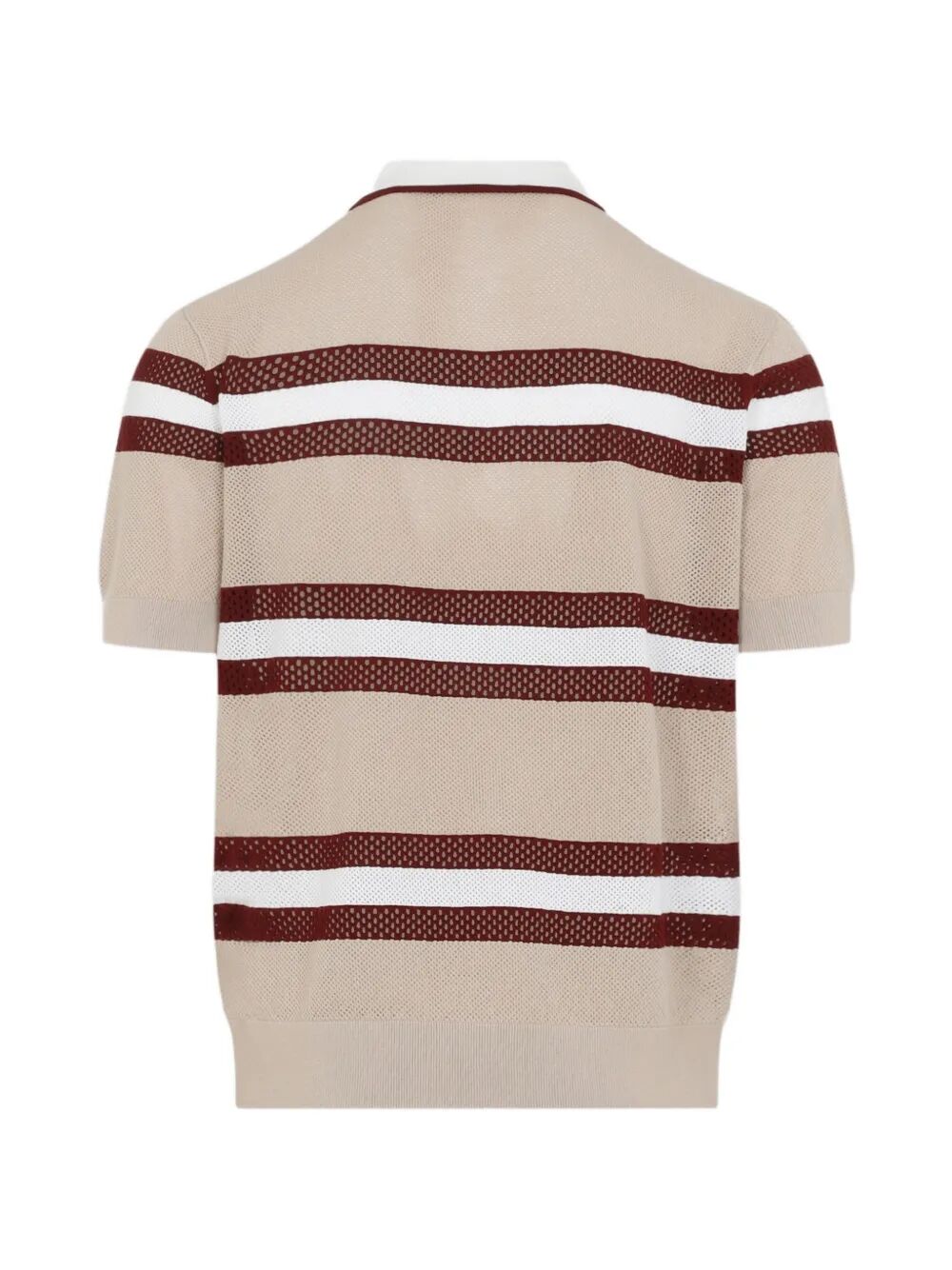 Dries Van Noten Men Mercy Viscose Mesh Tricolor Striped Polo Shirt DRIES VAN NOTEN