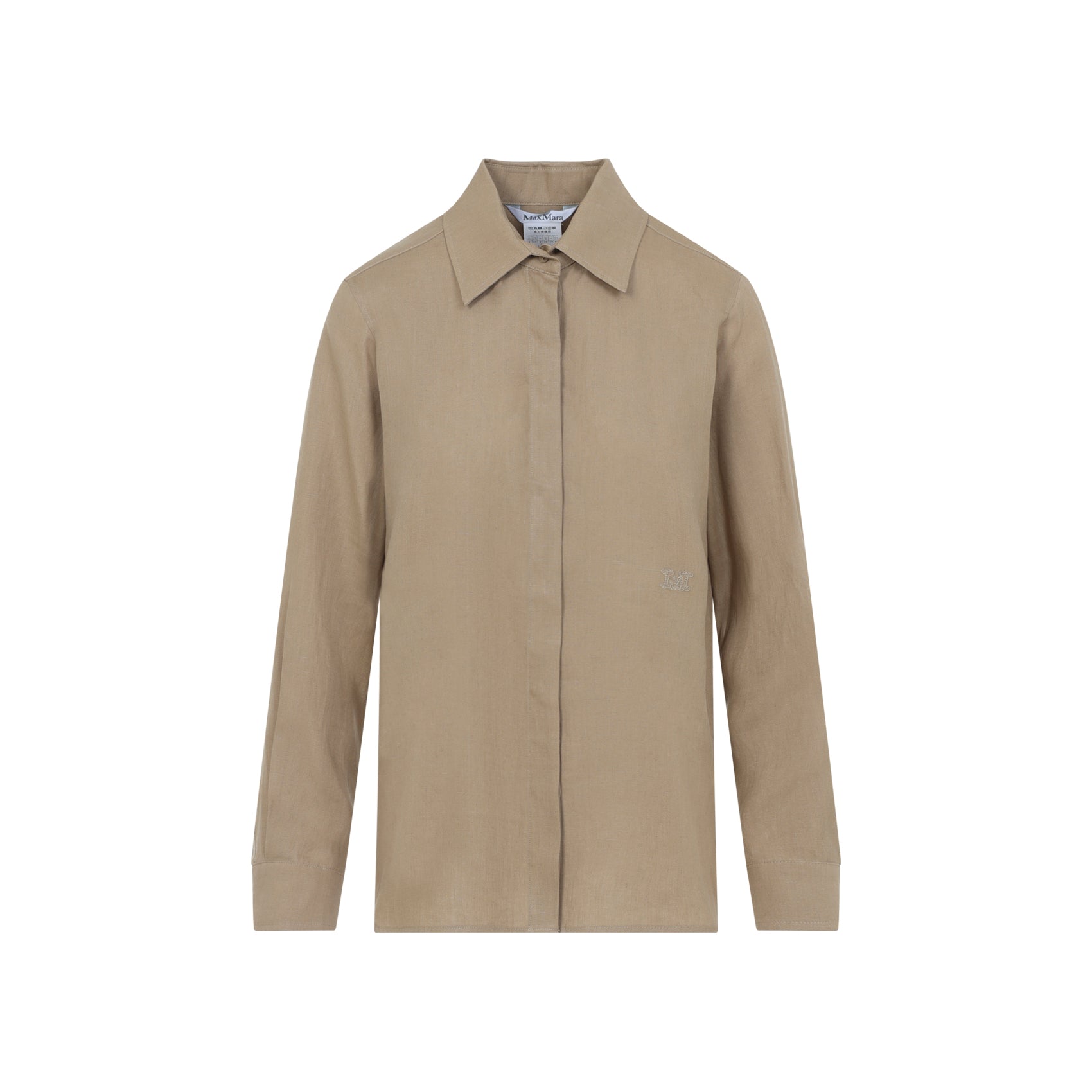 Max Mara Falasco Linen M Logo Shirt Women MAX MARA