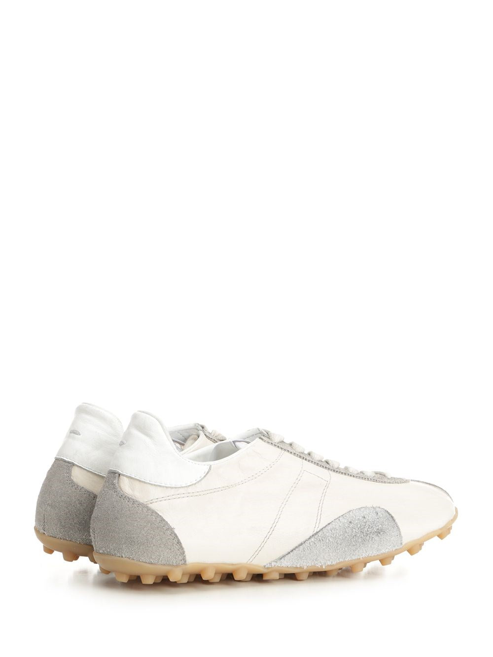 Maison Margiela Men Sprinters Sneakers In Cracked Leather And Suede MAISON MARGIELA