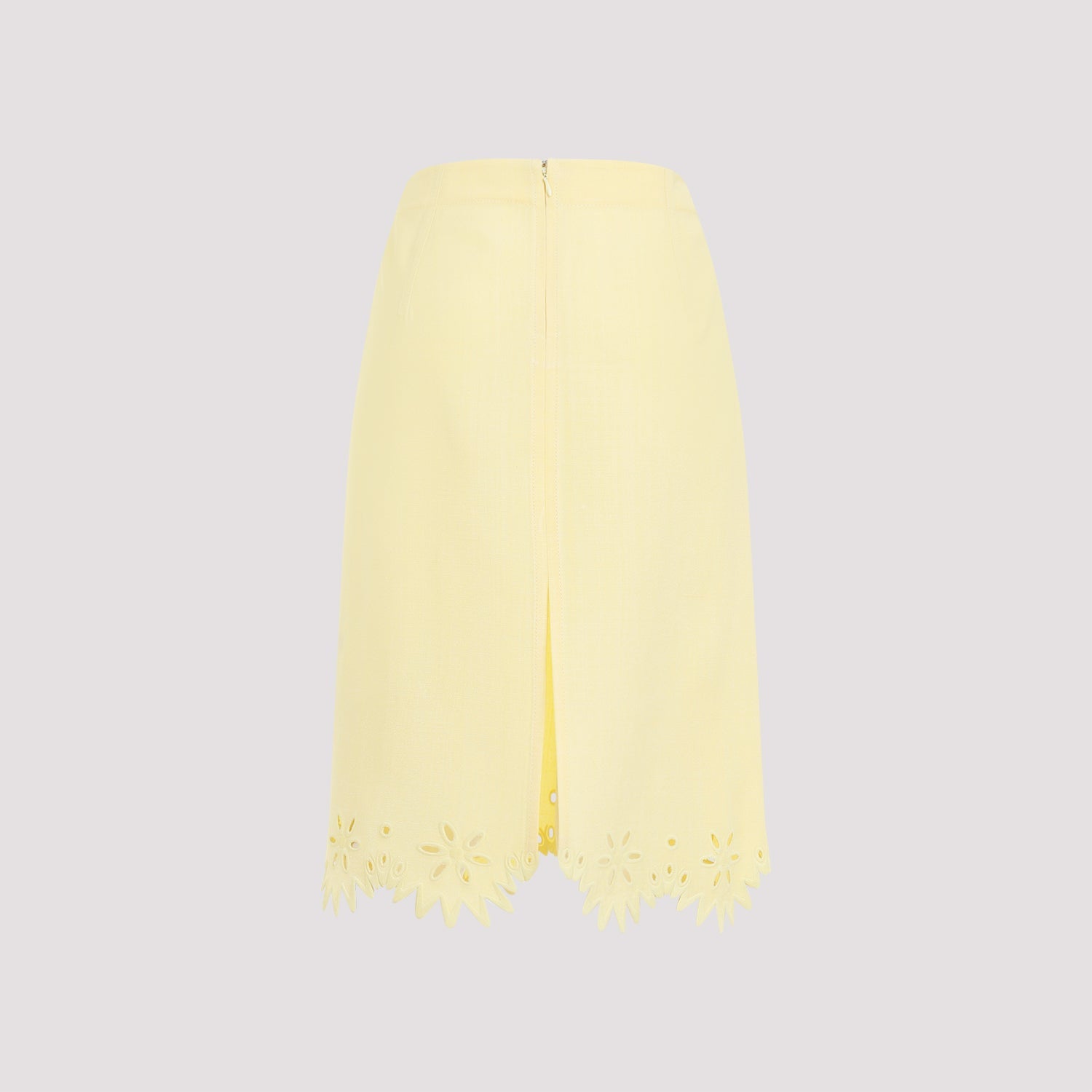 Bottega Veneta Grainy English Embroidery Midi Skirt Women BOTTEGA VENETA