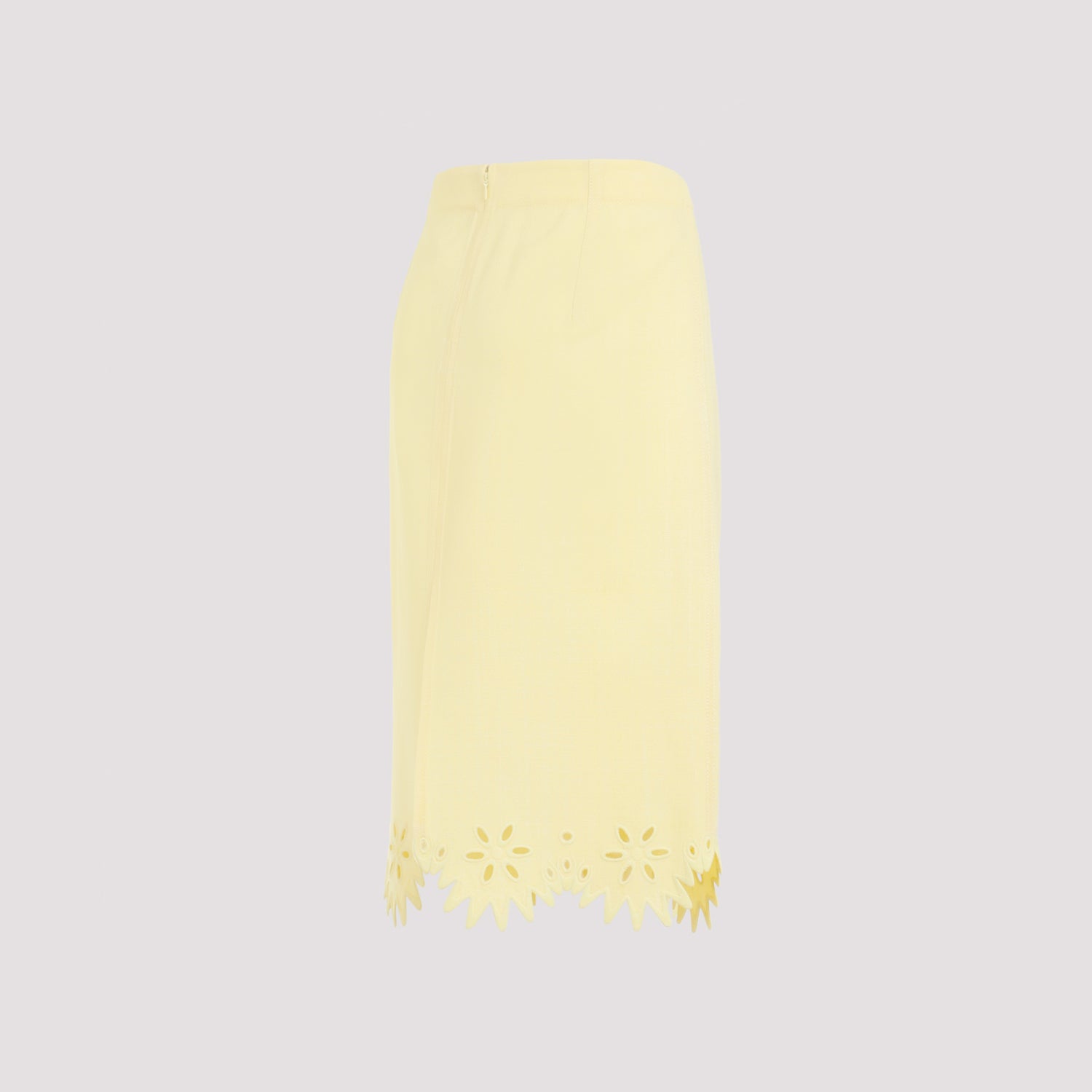 Bottega Veneta Grainy English Embroidery Midi Skirt Women BOTTEGA VENETA