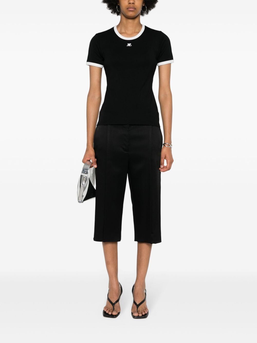 Courreges Women Signature Contrast T-Shirt COURREGES