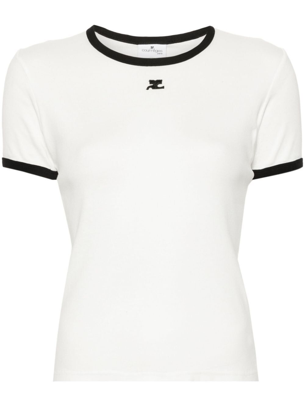 Courreges Women Signature Contrast T-Shirt COURREGES